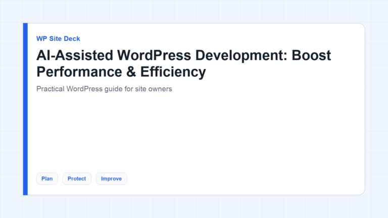 Featured image for AI-Assisted WordPress Development: Boost Performance & Efficiency