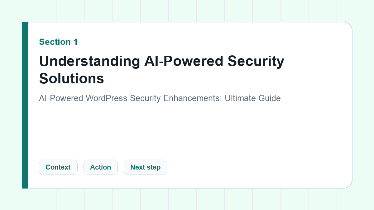 Understanding AI-Powered Security Solutions section illustration for AI-Powered WordPress Security Enhancements: Ultimate Guide