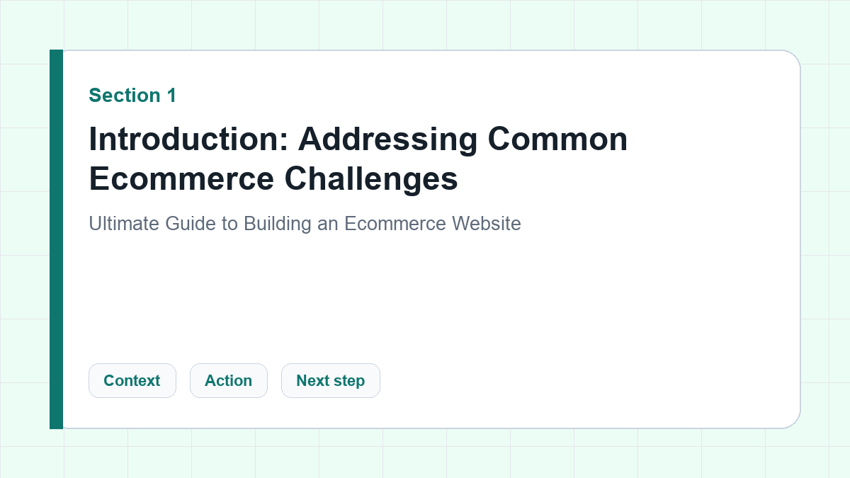 Introduction: Addressing Common Ecommerce Challenges section illustration for Ultimate Guide to Building an Ecommerce Website