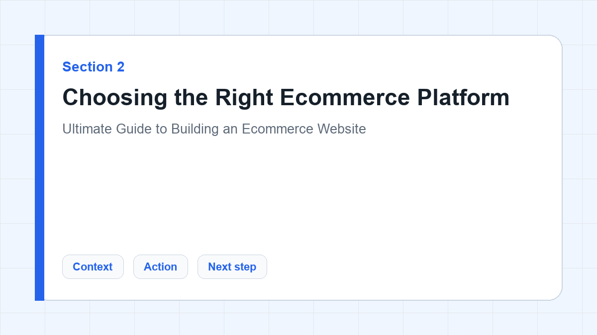 Choosing the Right Ecommerce Platform section illustration for Ultimate Guide to Building an Ecommerce Website