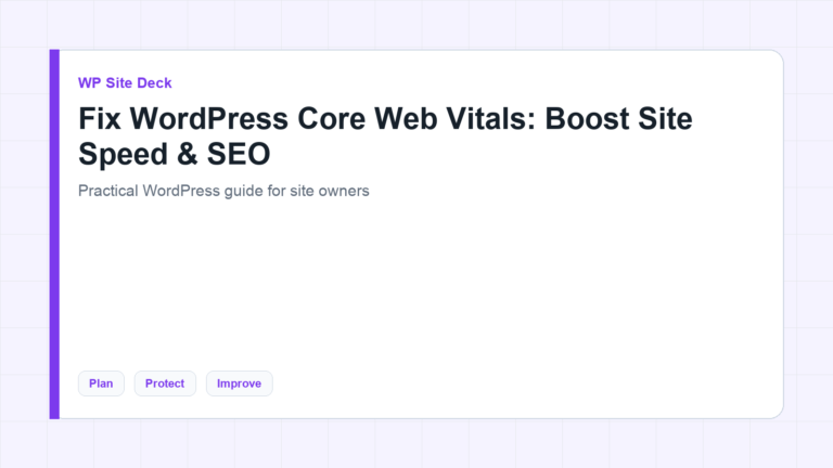 Featured image for Fix WordPress Core Web Vitals: Boost Site Speed & SEO