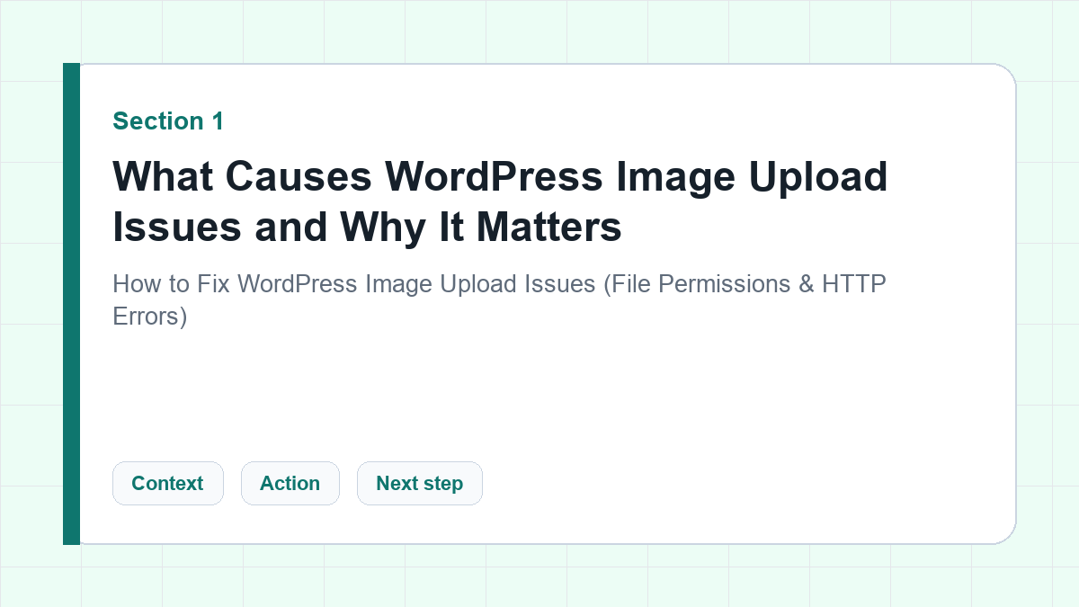 What Causes WordPress Image Upload Issues and Why It Matters section illustration for How to Fix WordPress Image Upload Issues (File Permissions & HTTP Errors)