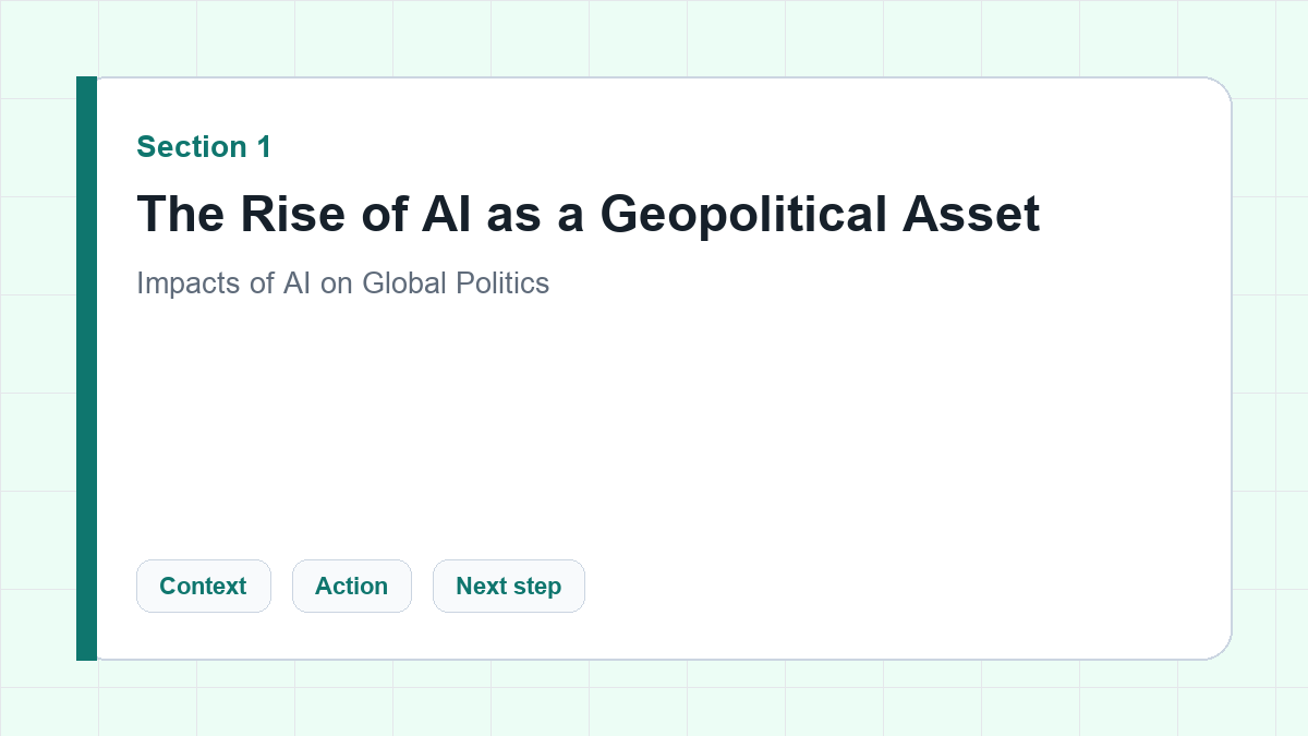 The Rise of AI as a Geopolitical Asset section illustration for Impacts of AI on Global Politics