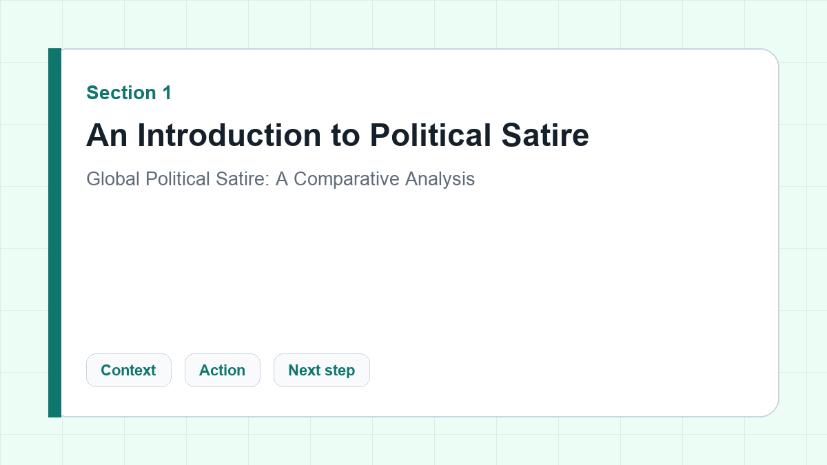An Introduction to Political Satire section illustration for Global Political Satire: A Comparative Analysis