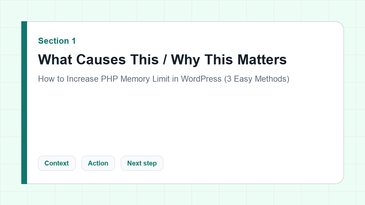 What Causes This / Why This Matters section illustration for How to Increase PHP Memory Limit in WordPress (3 Easy Methods)