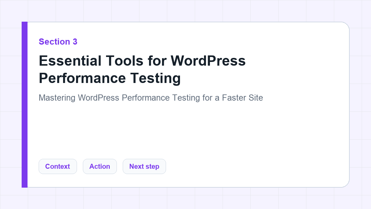 Essential Tools for WordPress Performance Testing section illustration for Mastering WordPress Performance Testing for a Faster Site