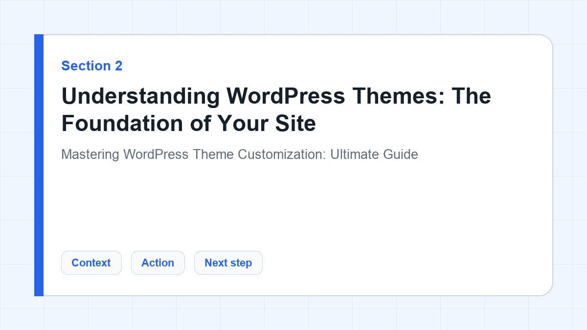 Understanding WordPress Themes: The Foundation of Your Site section illustration for Mastering WordPress Theme Customization: Ultimate Guide