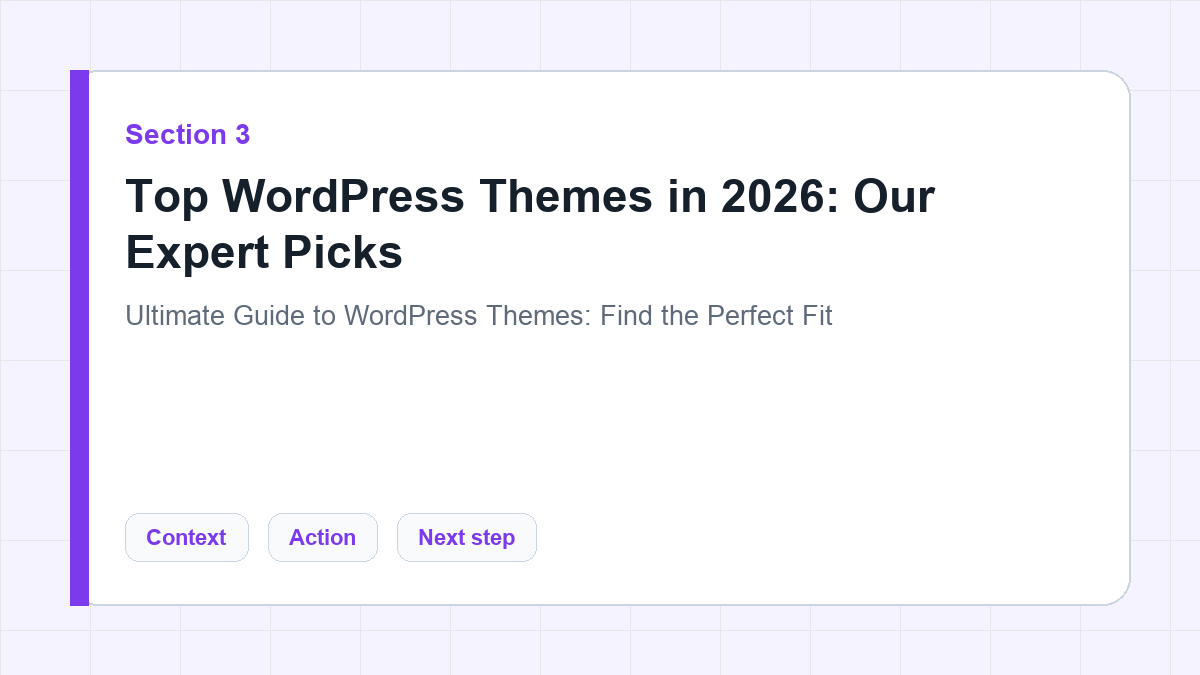 Top WordPress Themes in 2026: Our Expert Picks section illustration for Ultimate Guide to WordPress Themes: Find the Perfect Fit