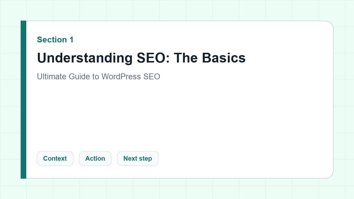 Understanding SEO: The Basics section illustration for Ultimate Guide to WordPress SEO
