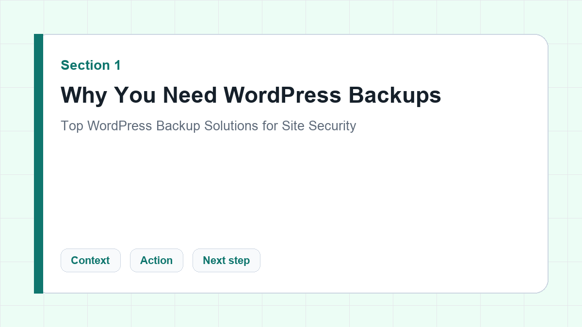 Why You Need WordPress Backups section illustration for Top WordPress Backup Solutions for Site Security
