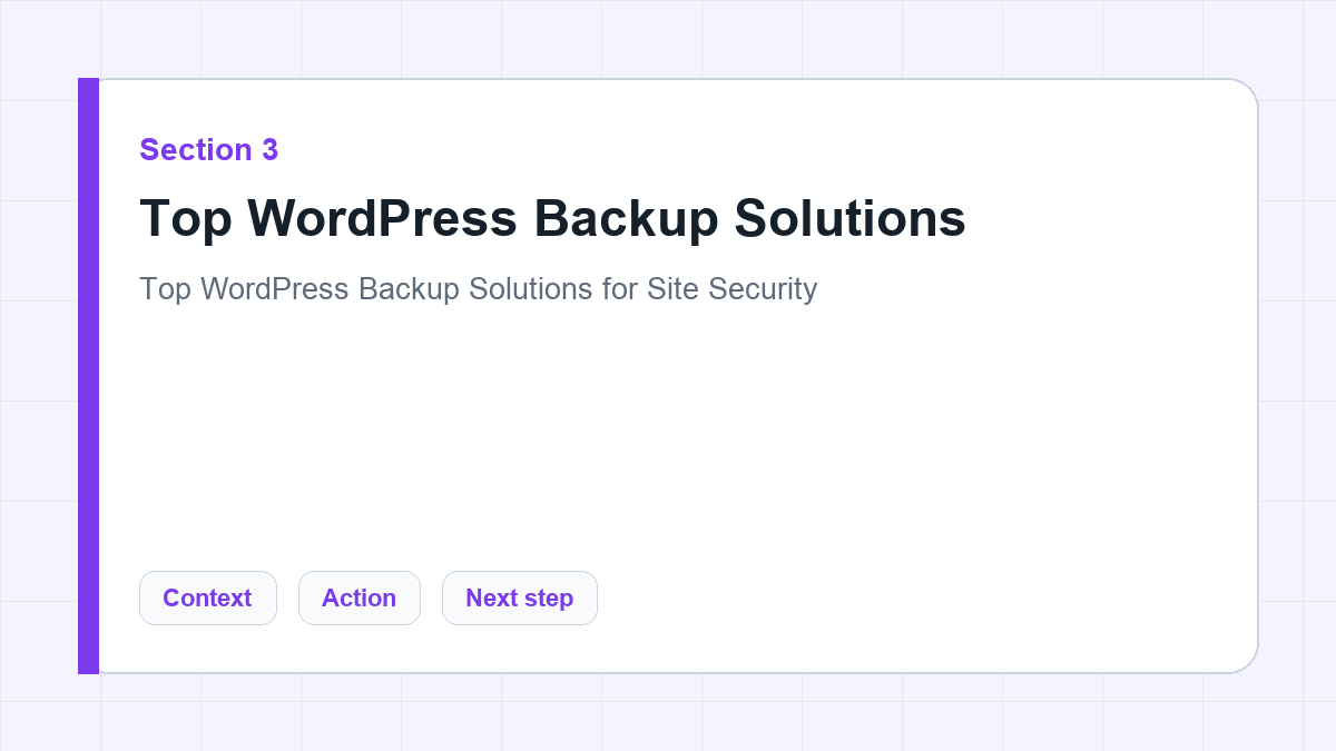Top WordPress Backup Solutions section illustration for Top WordPress Backup Solutions for Site Security