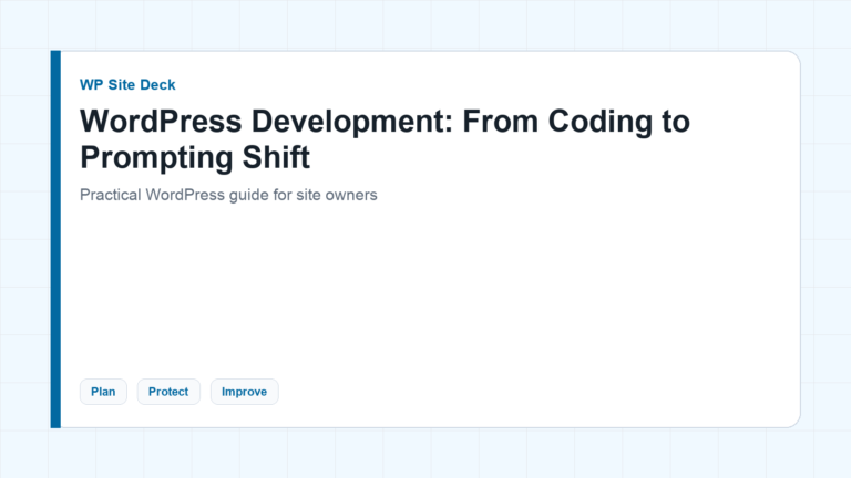 Featured image for WordPress Development: From Coding to Prompting Shift
