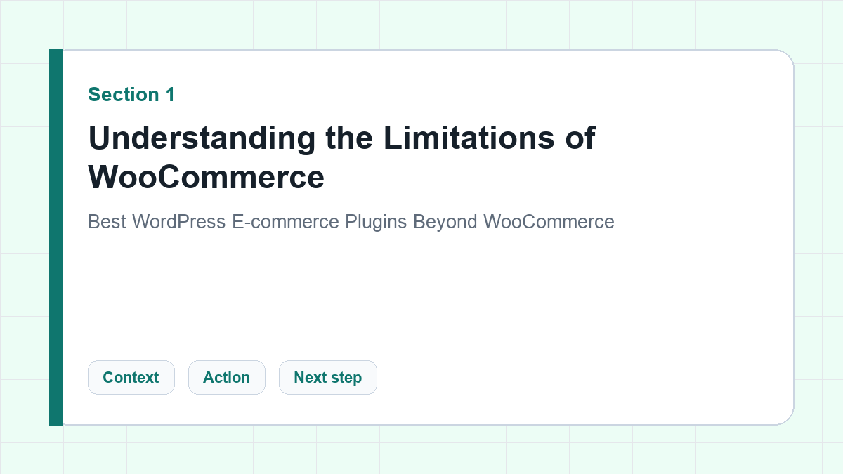Understanding the Limitations of WooCommerce section illustration for Best WordPress E-commerce Plugins Beyond WooCommerce