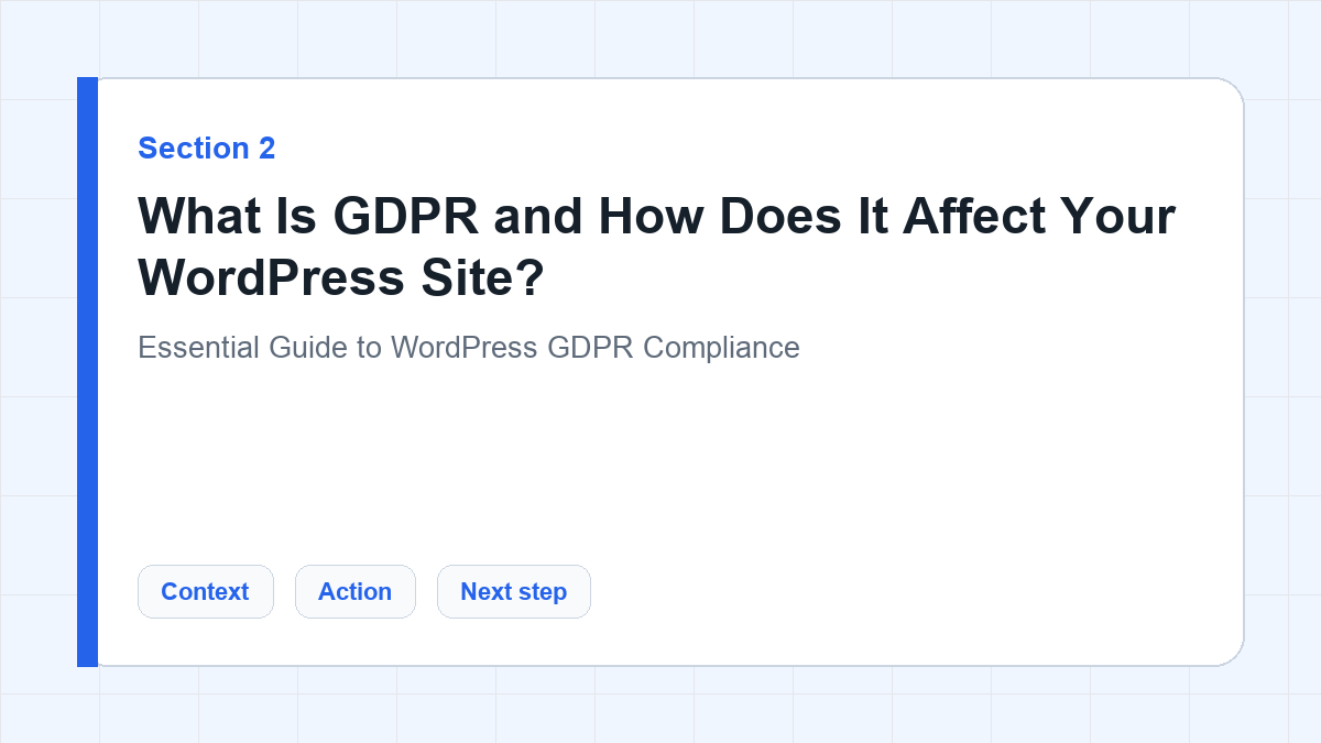 What Is GDPR and How Does It Affect Your WordPress Site? section illustration for Essential Guide to WordPress GDPR Compliance