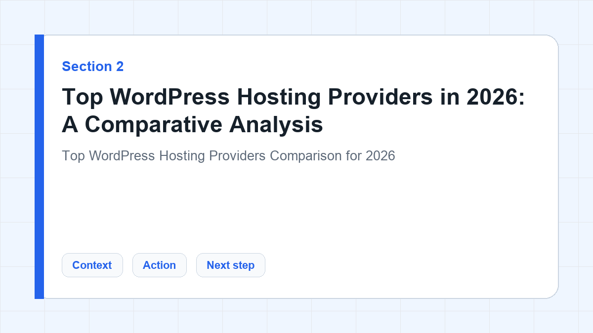 Top WordPress Hosting Providers in 2026: A Comparative Analysis section illustration for Top WordPress Hosting Providers Comparison for 2026