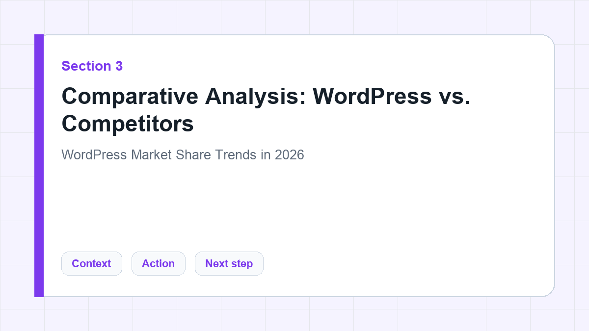Comparative Analysis: WordPress vs. Competitors section illustration for WordPress Market Share Trends in 2026