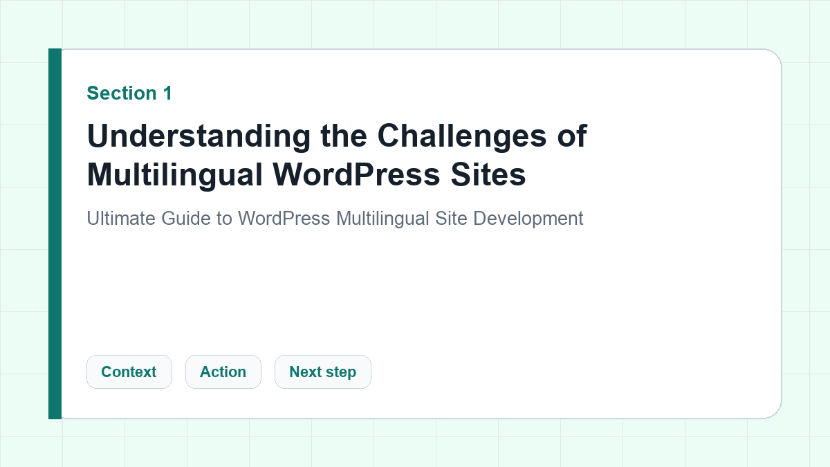 Understanding the Challenges of Multilingual WordPress Sites section illustration for Ultimate Guide to WordPress Multilingual Site Development