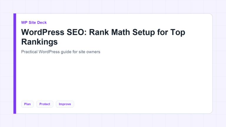 Featured image for WordPress SEO: Rank Math Setup for Top Rankings