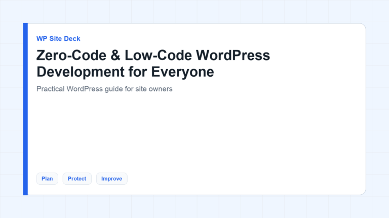 Featured image for Zero-Code & Low-Code WordPress Development for Everyone